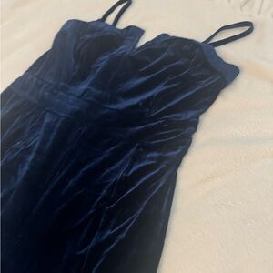 Blue velvet jumpsuit